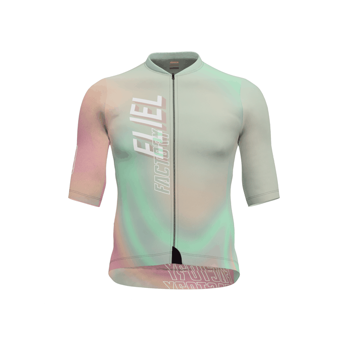 Iridescent pastel cycling jersey