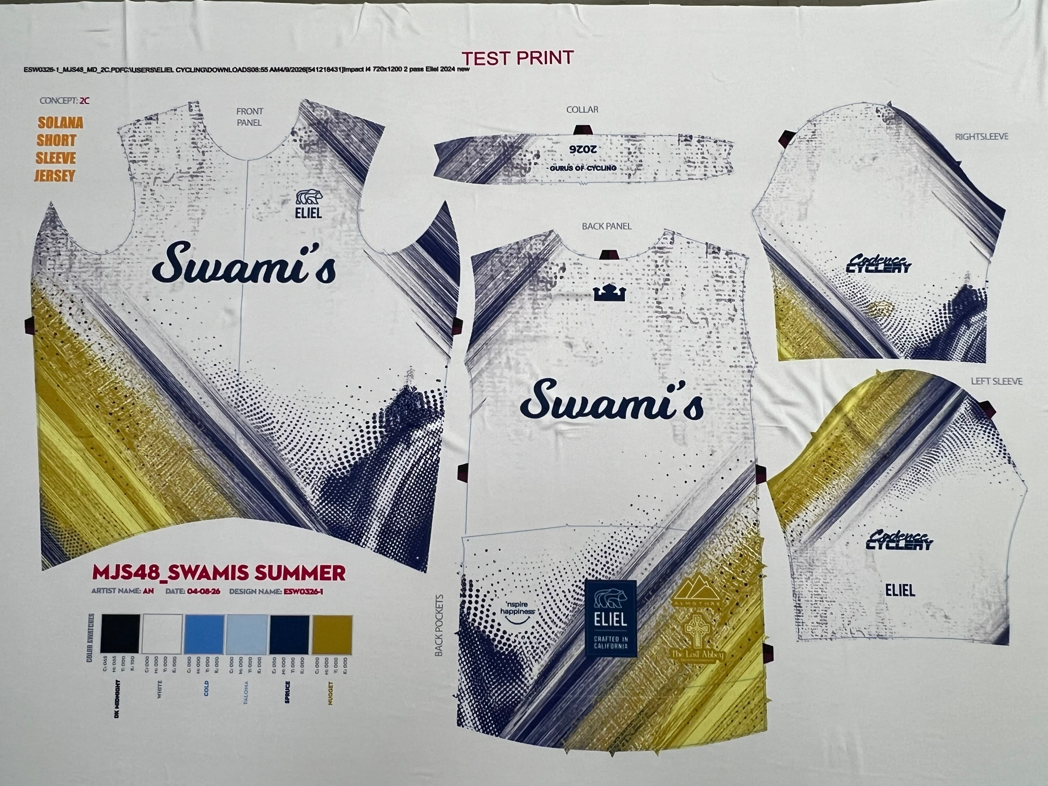 Swami’s summer design / fabric test print